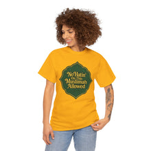 Load image into Gallery viewer, Unisex Heavy Cotton Tee - &#39;No Hatin&#39; On This Muslimah Allowed&#39;, Islamic Pride Shirt, Modest Fashion Top, Gift for Muslim Friends, [...]
