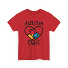 Load image into Gallery viewer, Autism Dad Unisex Heavy Cotton Tee | Supportive Gift for Fathers | Family, Awareness, Love, Encouragement, Puzzle Pieces
