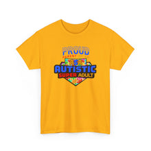 Load image into Gallery viewer, Proud Parent of an Autistic Super ADULT Tee, Autism Awareness Apparel, Unisex T-Shirt, Gift for Parents, Supportive Parent Shirt, [...]
