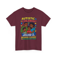 Load image into Gallery viewer, Autistic Children Awareness Tee, Unisex Cotton T-Shirt for Advocacy, Gift for Autism Awareness Month, Supportive Family Shirt, [...]
