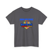 Load image into Gallery viewer, Proud God Parent Autistic Super Child Tee, Unisex Heavy Cotton Tee, Unique Gift for Parents, Autism Awareness Apparel, Gift for Special Needs Parents

