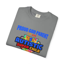 Load image into Gallery viewer, Proud God Parent Autistic Super Child  T-shirt, Unisex Graphic Tee, Gift for Special Needs Supporters, Inspirational Shirt for Parents, Family of [...]
