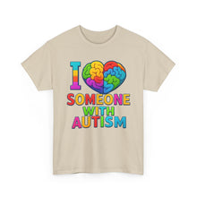 Load image into Gallery viewer, I Love Someone with Autism Tee, Awareness Shirt, Gift for Autism Support, Unisex Cotton T-Shirt, Colorful Heart Design, Inclusive Fashion
