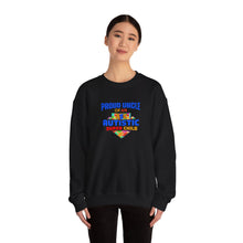 Load image into Gallery viewer, Proud Uncle of An Autistic Super Child Crewneck Sweatshirt, Unisex Sweatshirt, Autistic Awareness Gift, Family Appreciation Tee, Fall Fashion
