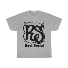 Load image into Gallery viewer, Real Social shirt Black writing
