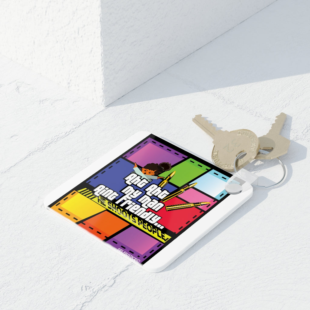 Square Photo Keyring