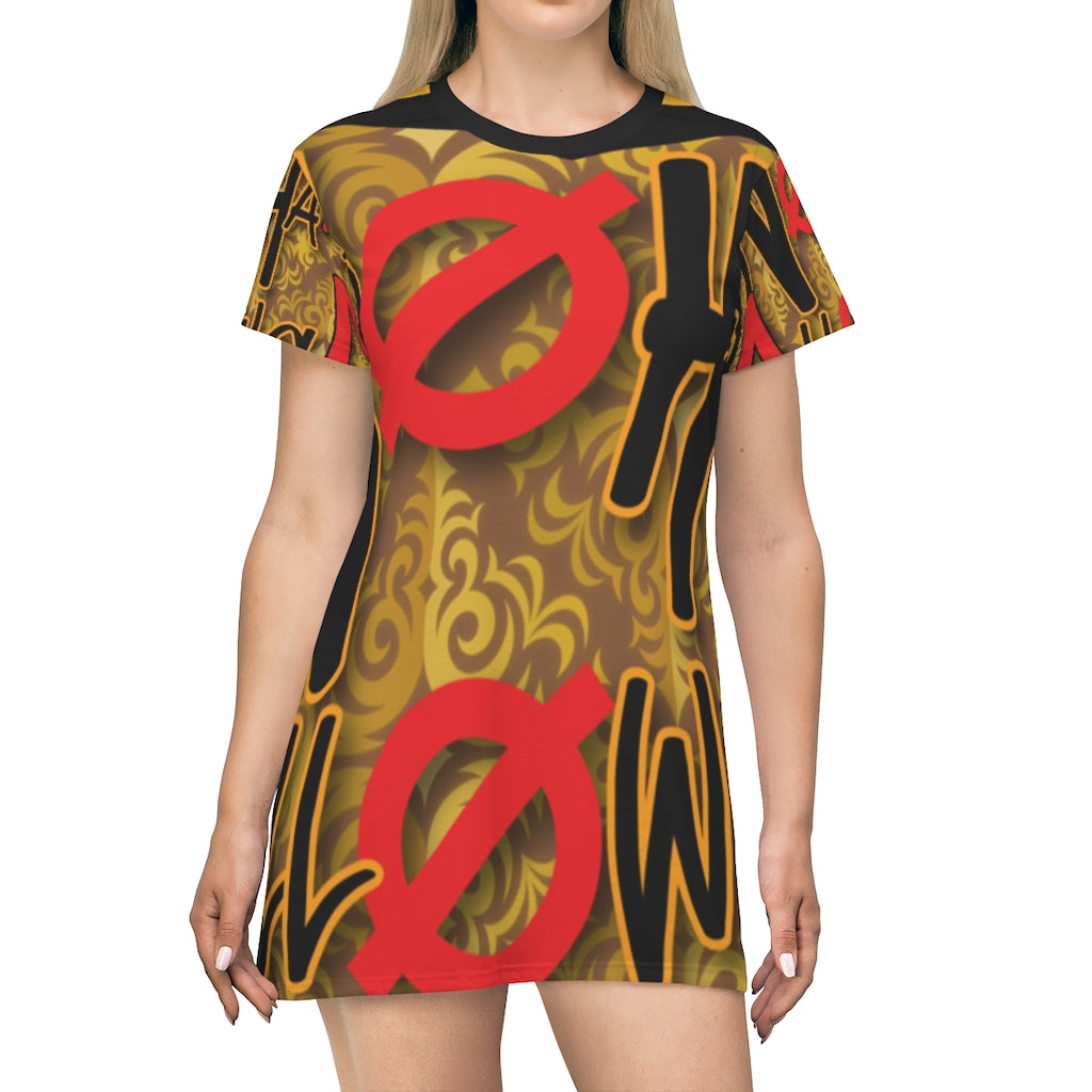 All Over Print T-Shirt Dress