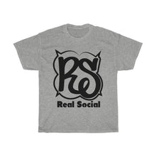 Load image into Gallery viewer, Real Social shirt Black writing

