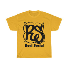 Load image into Gallery viewer, Real Social shirt Black writing
