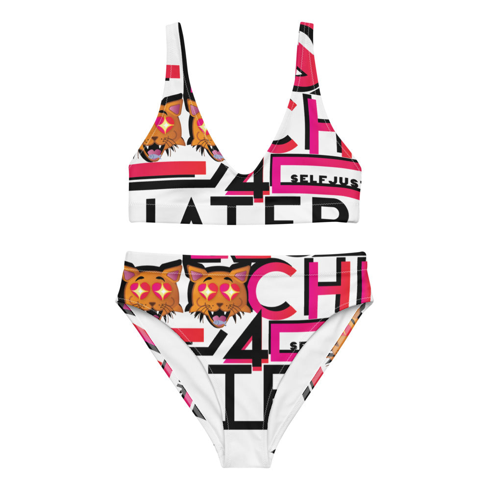 Recycled high-waisted bikini