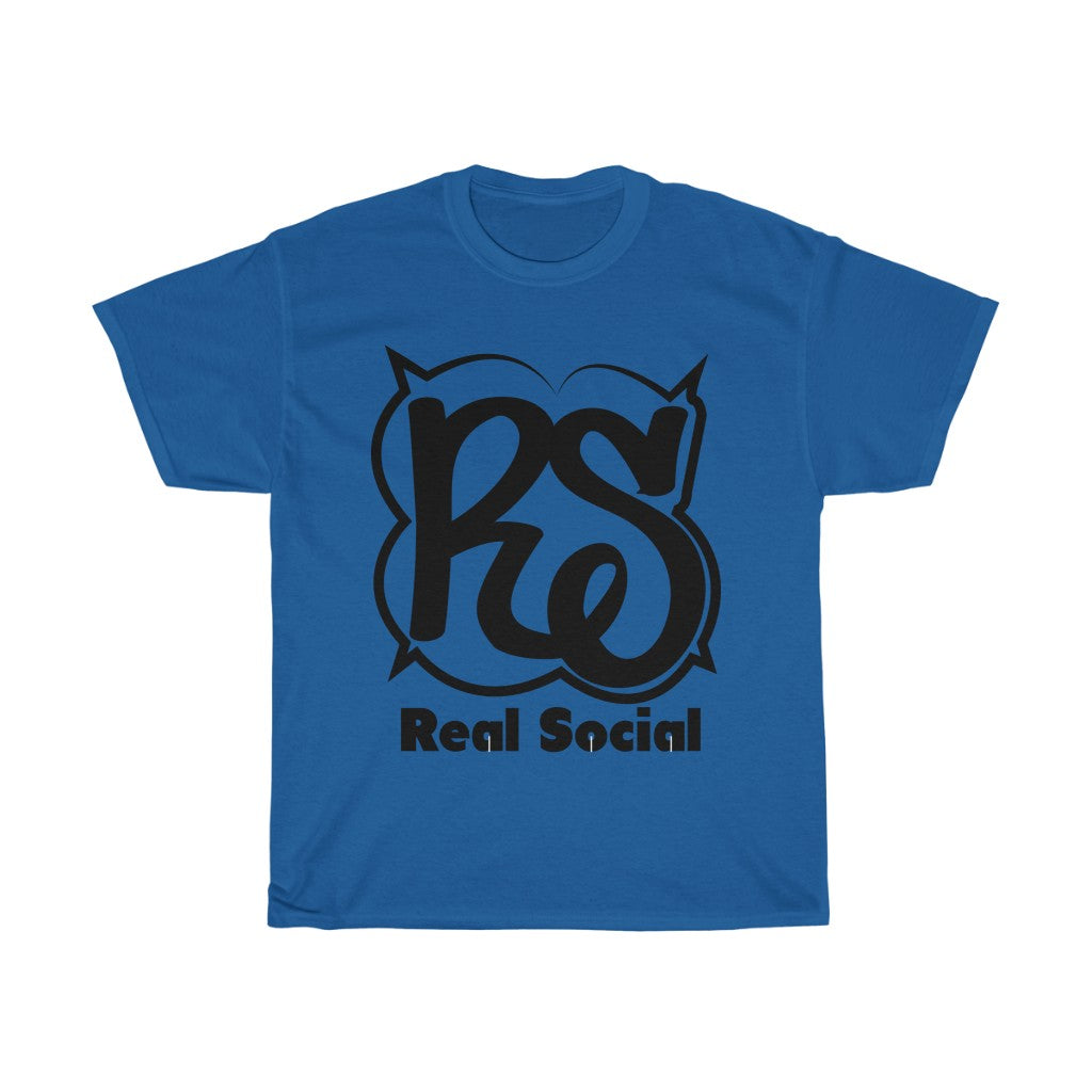 Real Social shirt Black writing