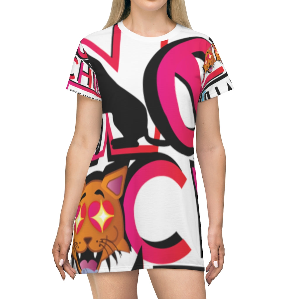 All Over Print T-Shirt Dress